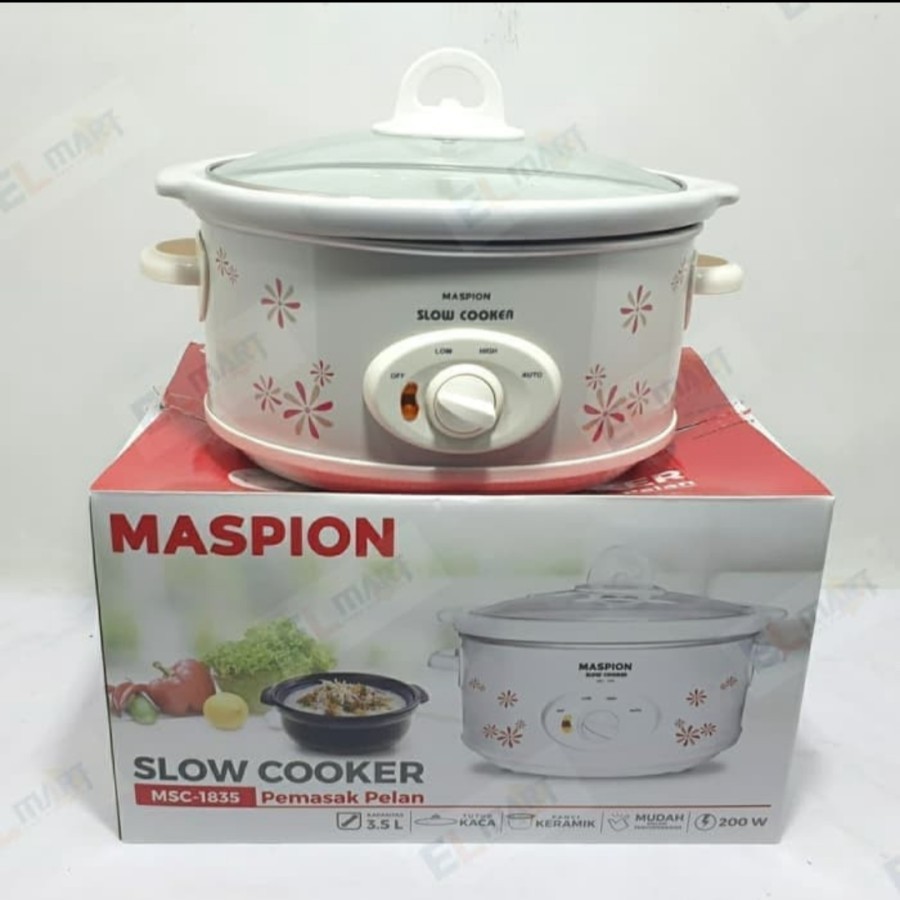 MASPION Slow Cooker 3,5 Liter / Alar Masak Lambat MSC 1835 - Garansi Resmi 1 tahun