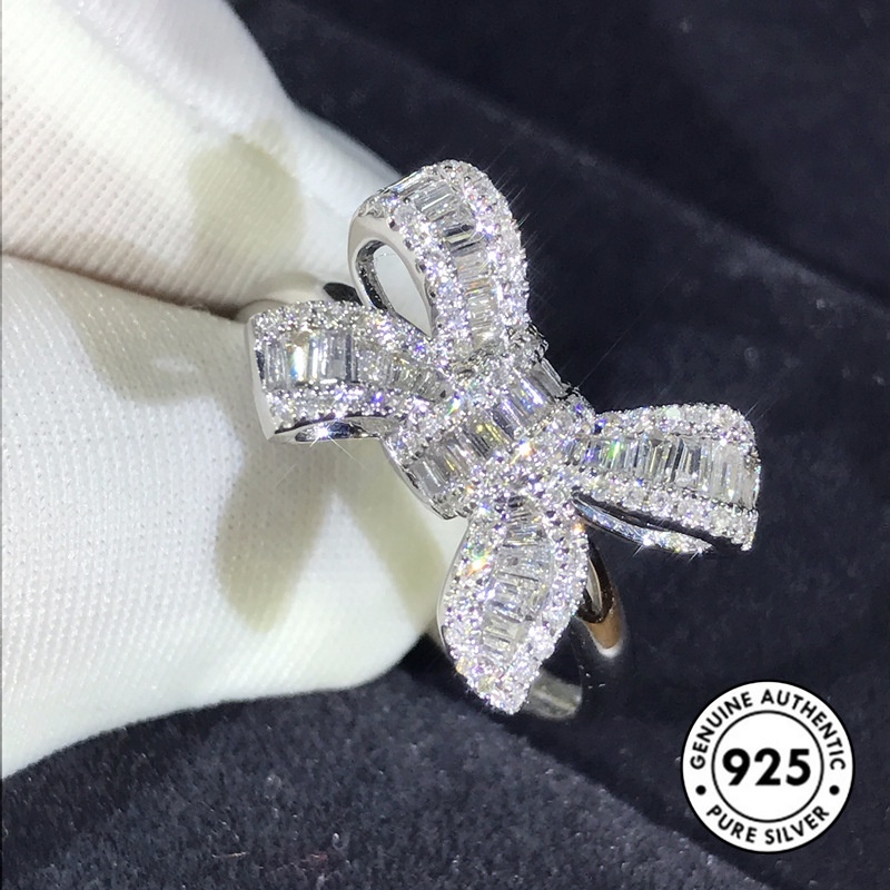 Cincin Desain Pita Bahan S925 Silver Untuk Wanita