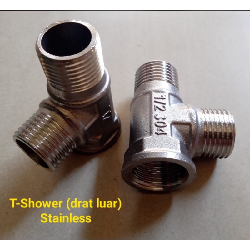 T shower 1/2 T closet 1/2 inc T closed stanlis sus 304 sok kran sambungan closet nepel T closet dudu