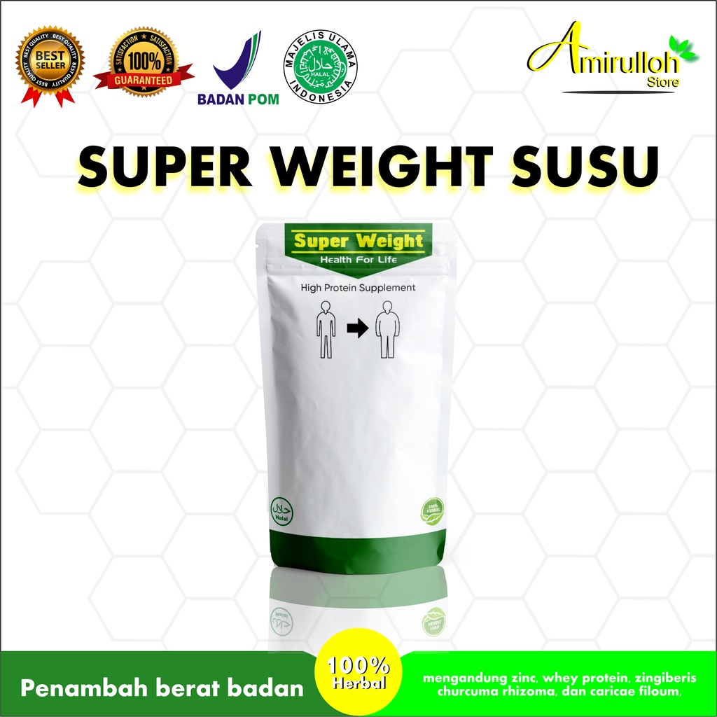 

SUPER WEIGHT SUSU - Suplemen Penambah Berat Badan Tanpa Efek Samping / penambah berat badan