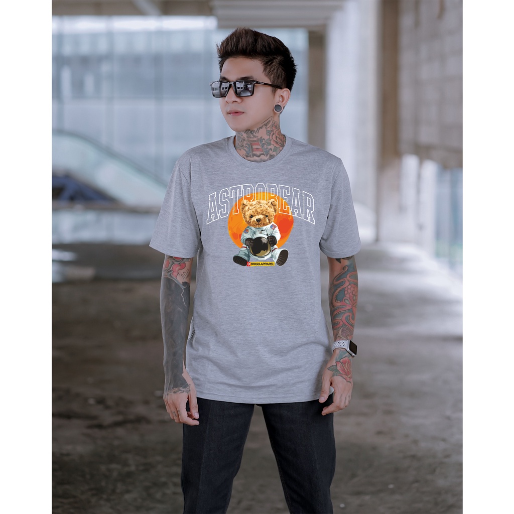 BRIGO Kaos Lengan Pendek Astro Bear II Kaos Distro BRIGO Beruang ASTRO II Kaos Katun Combed M-XL ( Pria &amp; Wanita )