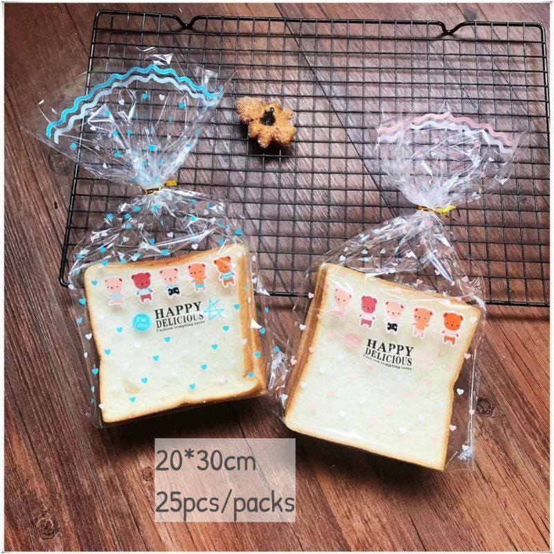 PLASTIK ROTI MANIS SANDWICH TEDDY 20x30 25pcs