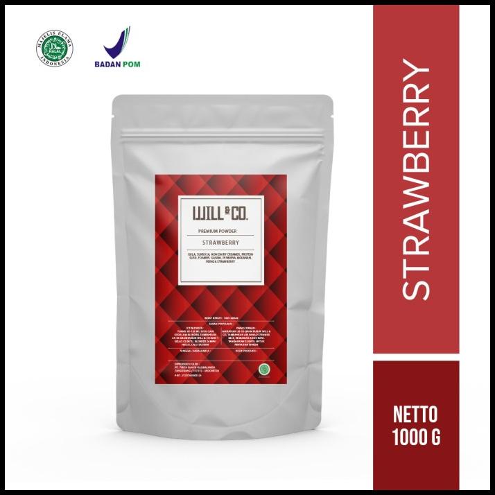 

Will&Co Premium Powder Rasa Strawberry 1Kg