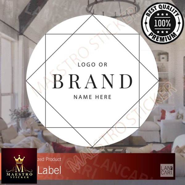 

M.STICKER Stiker Label Modern Minimalis Simple Elegant custom Stickers fashion - SMALL