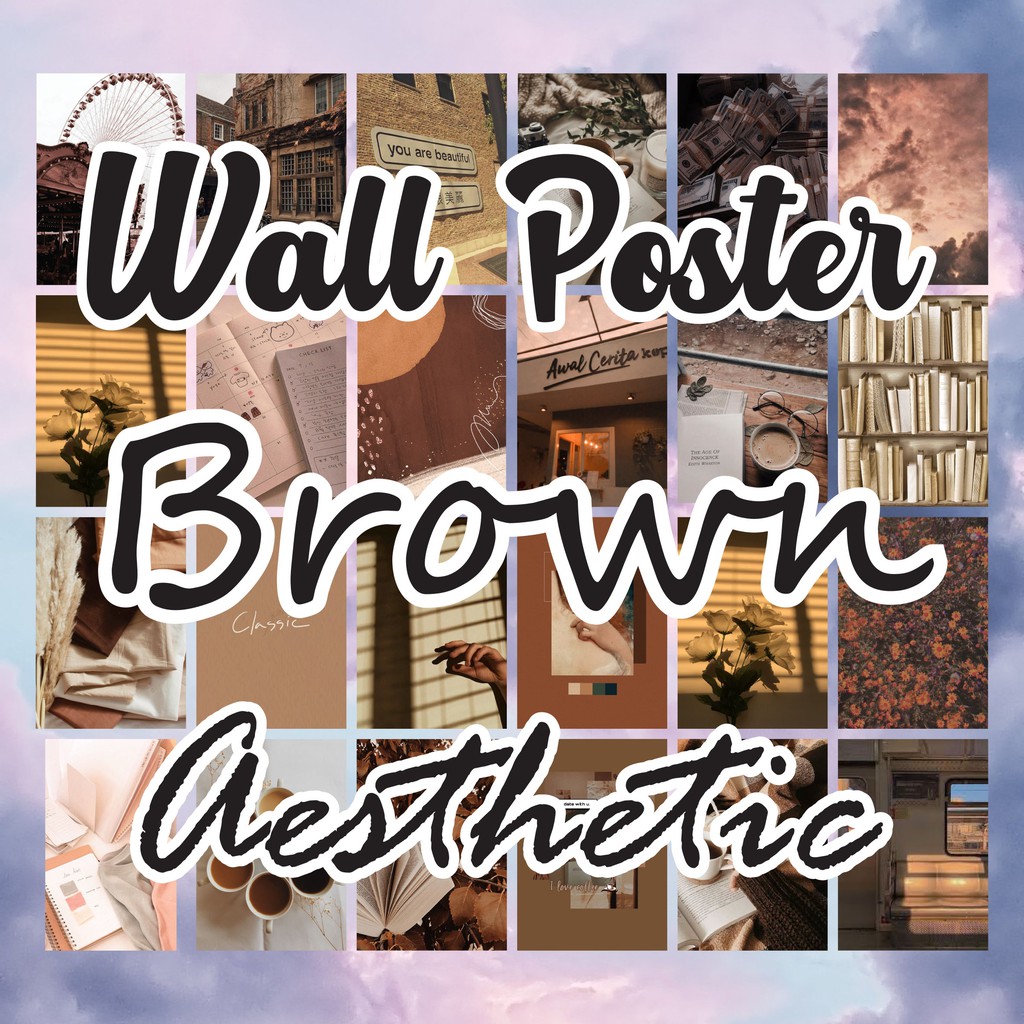 44PCS POSTER COLOR BROWN