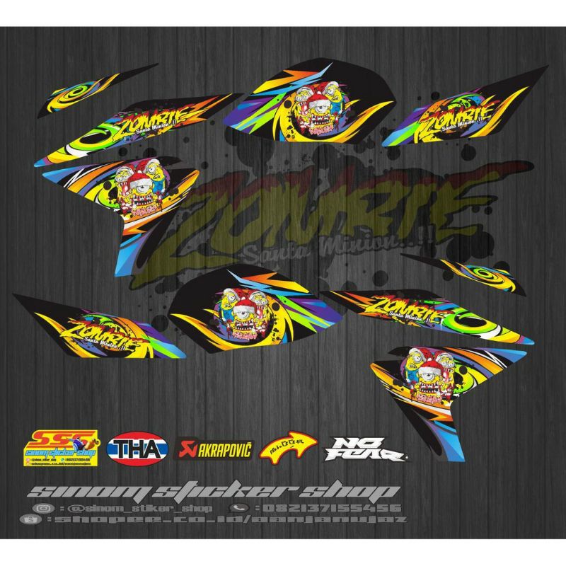 Striping Variasi New Vixion Lightning Doraemon Zombie