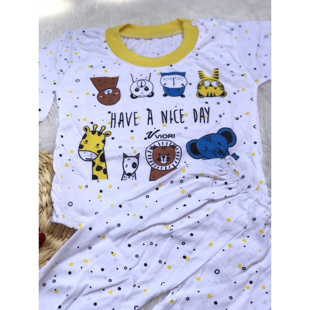 [STO.HVPG] Setelan Bayi Setelan Piyama Panjang Bayi Motif   3 - 18 bulan, lucu