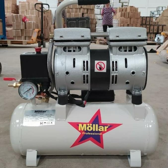 ] MOLLAR AC-1024S kompresor silent oiless 24L 500w mesin pompa angin