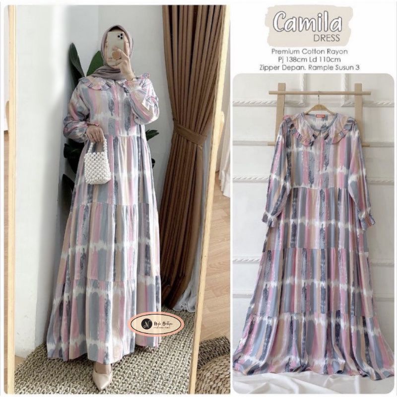 Camila Dress - Long Dress/Gamis motif abstrak