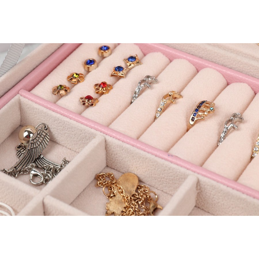 1111 Kotak Perhiasan Travel Jewelry Anting Kalung Cincin Box Penyimpan