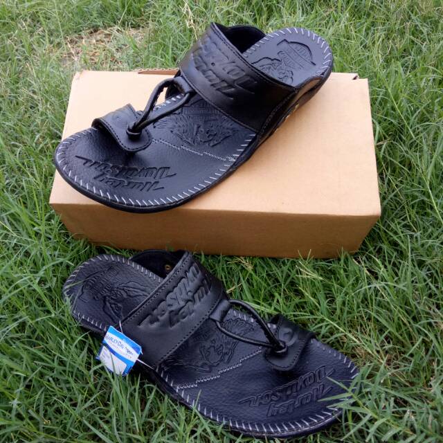 Sandal harley davitson japit hitam