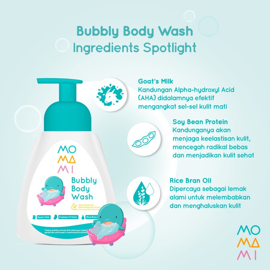 MOMAMI BUBBLY BODY WASH 250ML / SABUN BAYI MOMAMI 126615