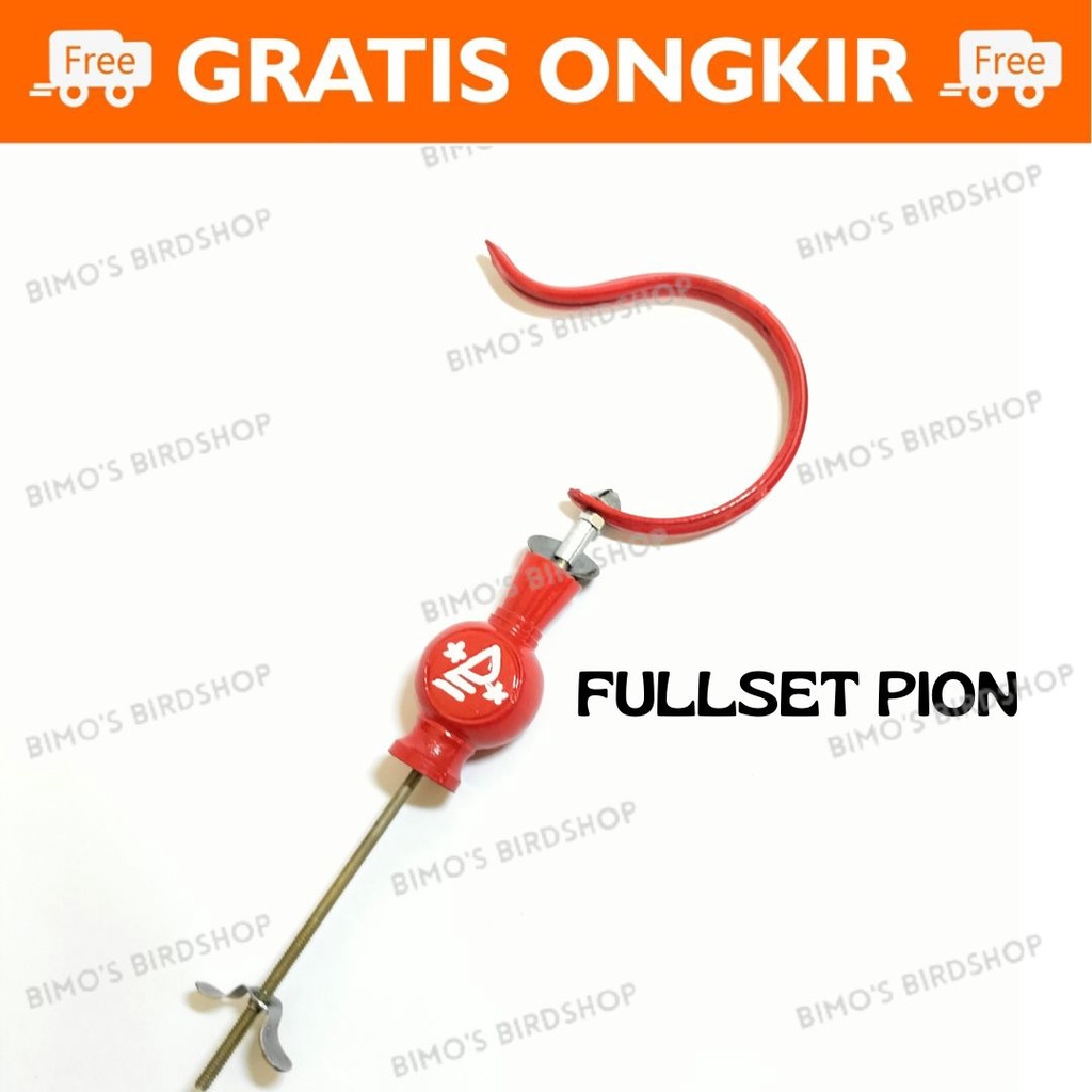 GANTUNGAN SANGKAR BURUNG MERAH FULLSET PION CANTOLAN KANDANG GANTUNGAN BURUNG SANGKAR KOTAK KOSAN