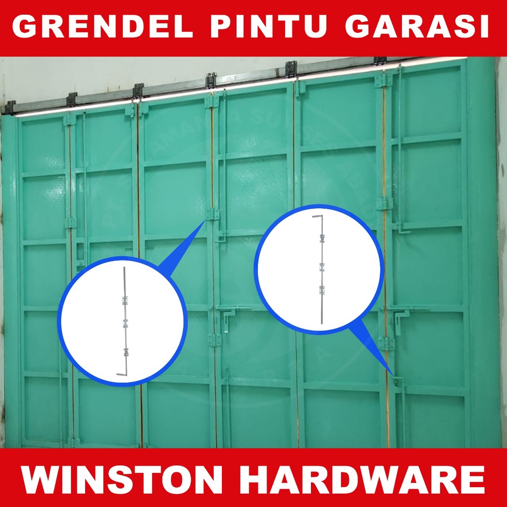 grendel kunci Bawah Dan atas slot pintu garasi merk SS 75cm & 100 CM N