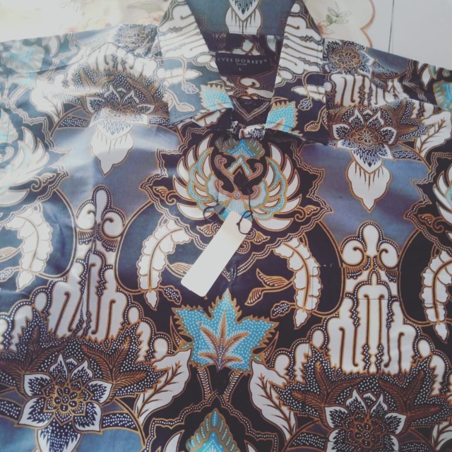 (bisa Cod) Hem Kemeja Batik Pria Slim Fit Modern Mewah Kualitas