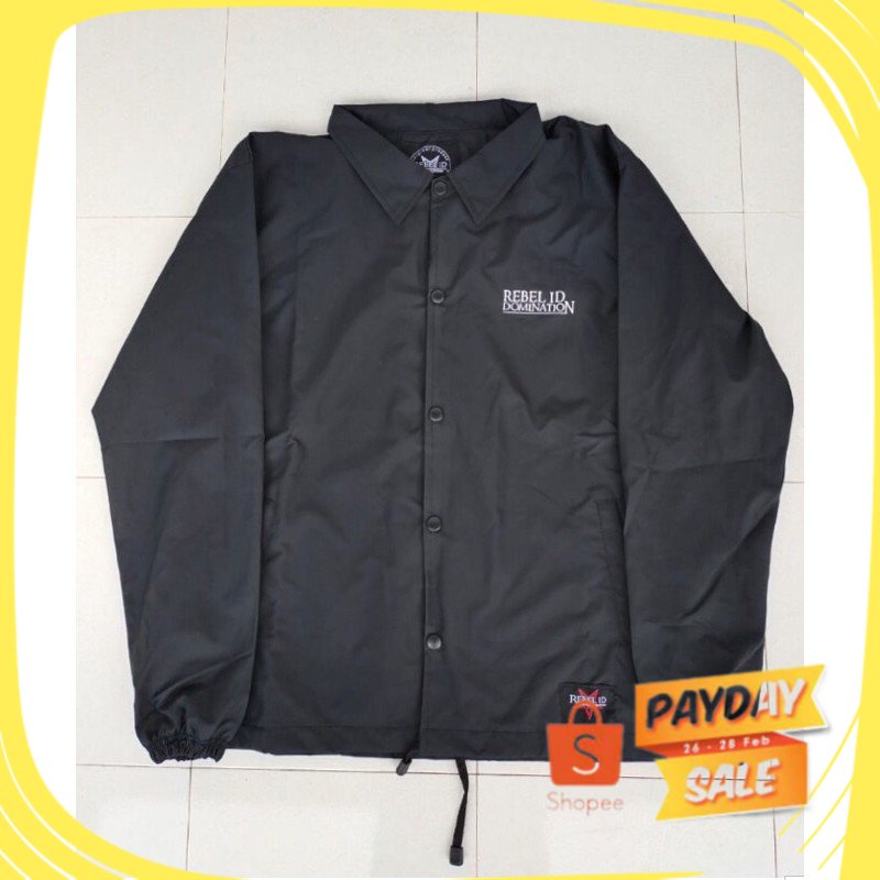 Jaket Merah Hitam Putih polos gradasi korean kpop bts  ungu / JACKET COACH REBEL ID DOMINATION PREMI
