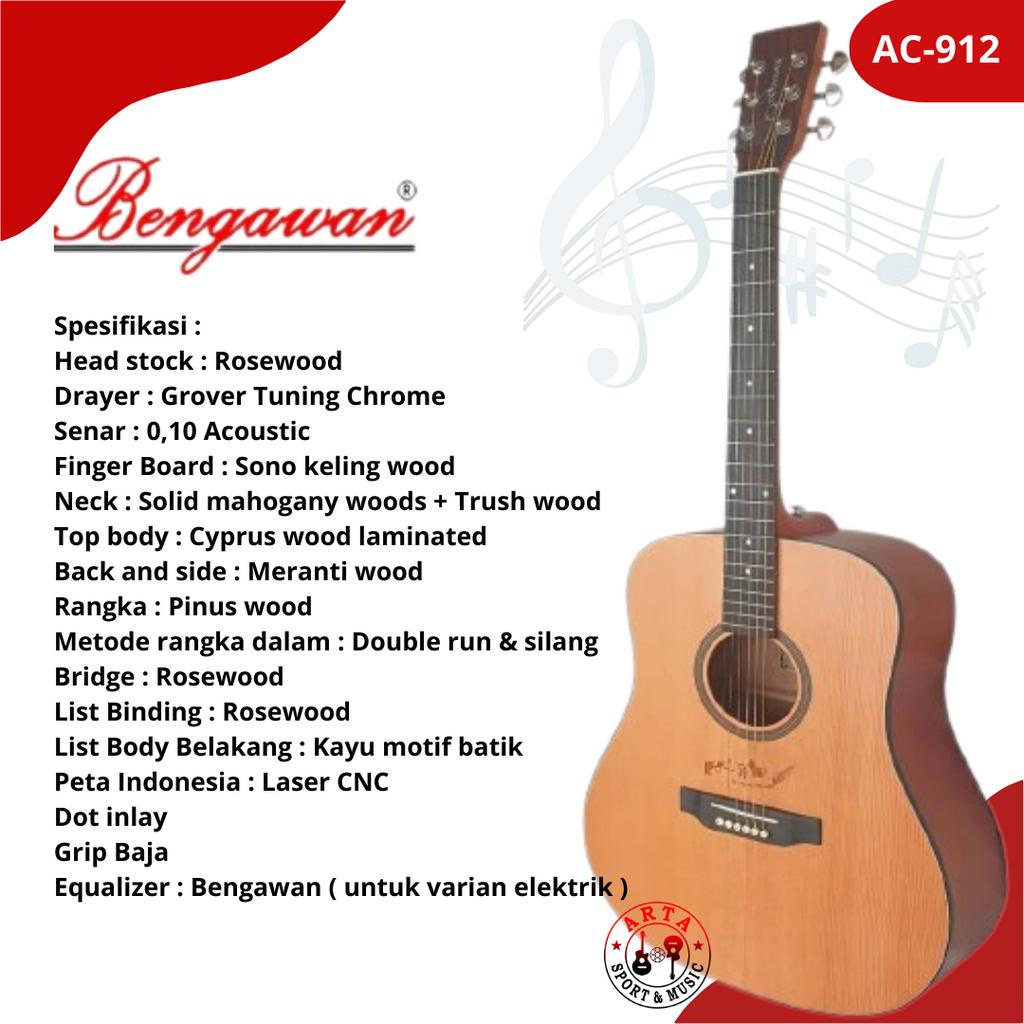 GITAR BENGAWAN AKUSTIK / ELEKTRIK AC - 912