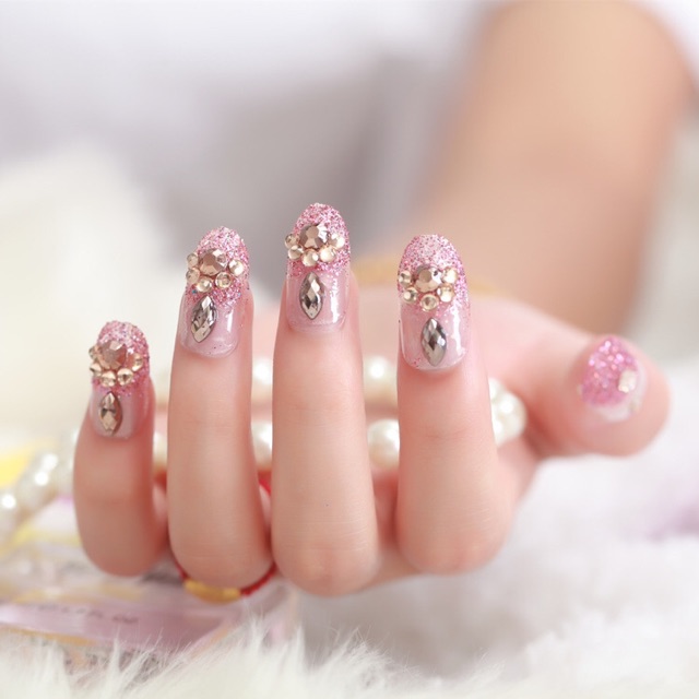 Kuku Palsu 【A160， lem sticker】Nikah Wedding False Nailart Pengantin Tangan