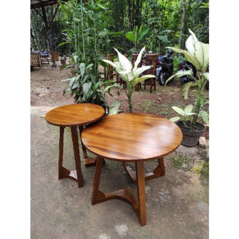 meja kopi kayu jati furniture jepara