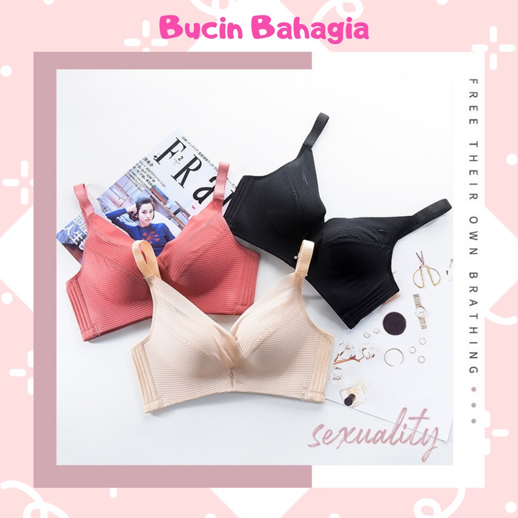 BH Bra Wanita Push-Up Isi Busa Tali Strap Rusia Style Hiasan Bordir BH14