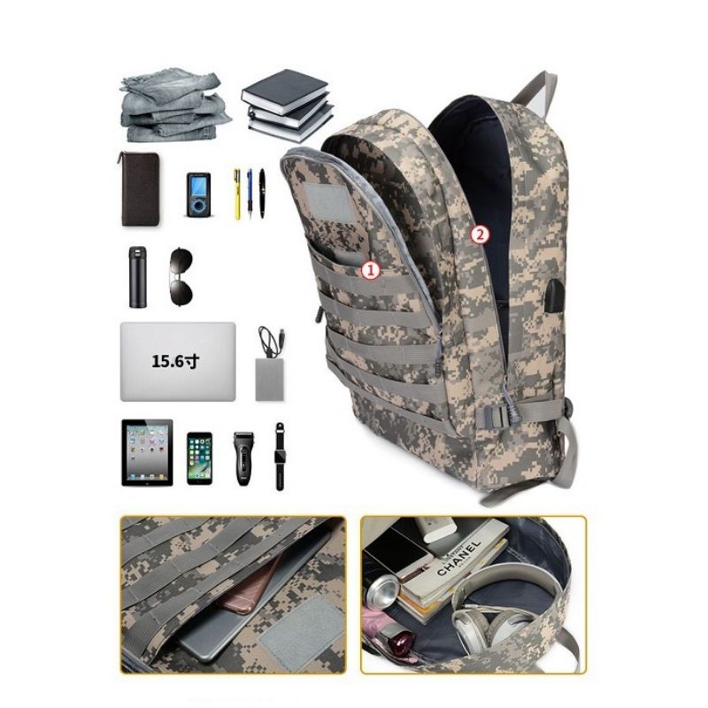 Tas Ransel / Backpack Travel Bag 3P Canvas Military Army