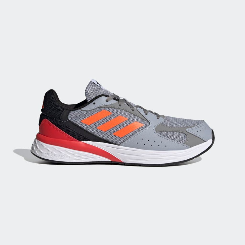 Sepatu Running Lari Adidas Original Response Run - Halo Silver/Solar Red FY5956