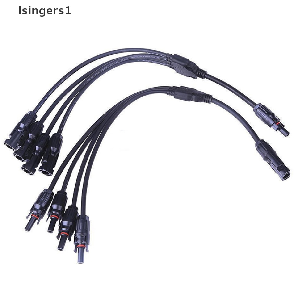 (lsingers1) 2pcs MC4 Kabel Konektor Cabang Panel Surya Tipe Y 1 Ke 4