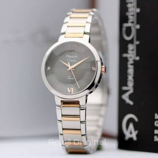 JAM TANGAN WANITA ALEXANDRE CHRISTIE AC 2616 SILVER ROSEGOLD ORIGINAL .GARANSI RESMI 1 TAHUN