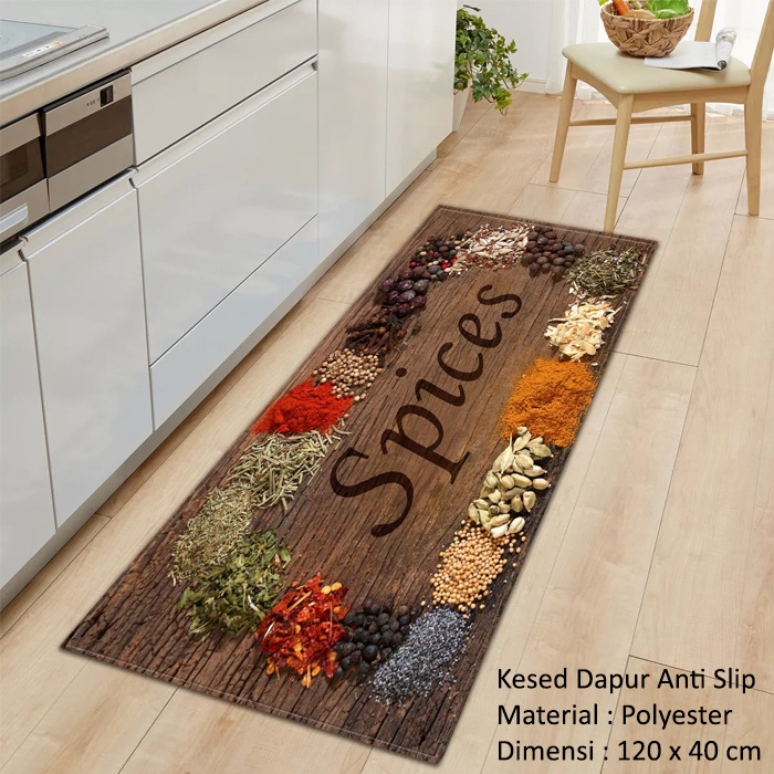 Keset Panjang Dekorasi Dapur Anti Slip Anti Air Kitchen Rug