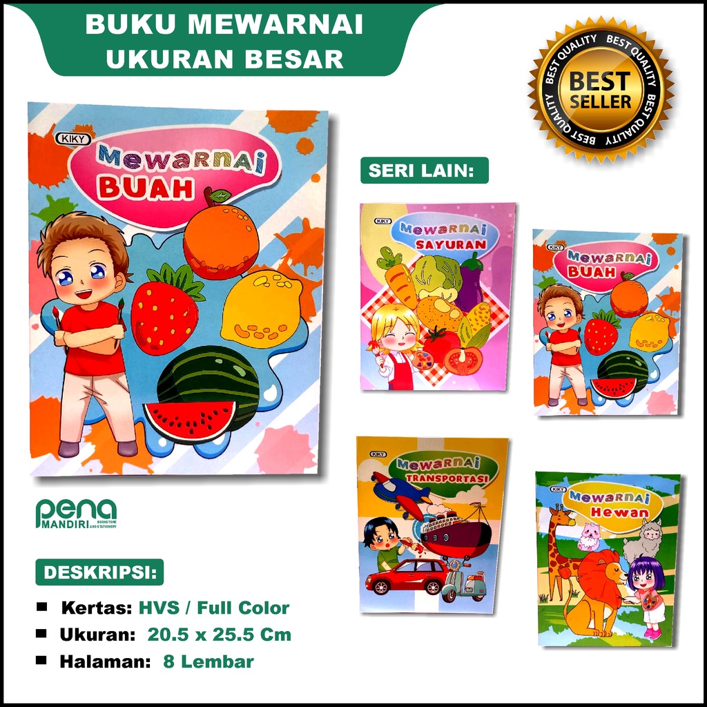 Buku Mewarnai Anak Kiky (Ukuran Besar)