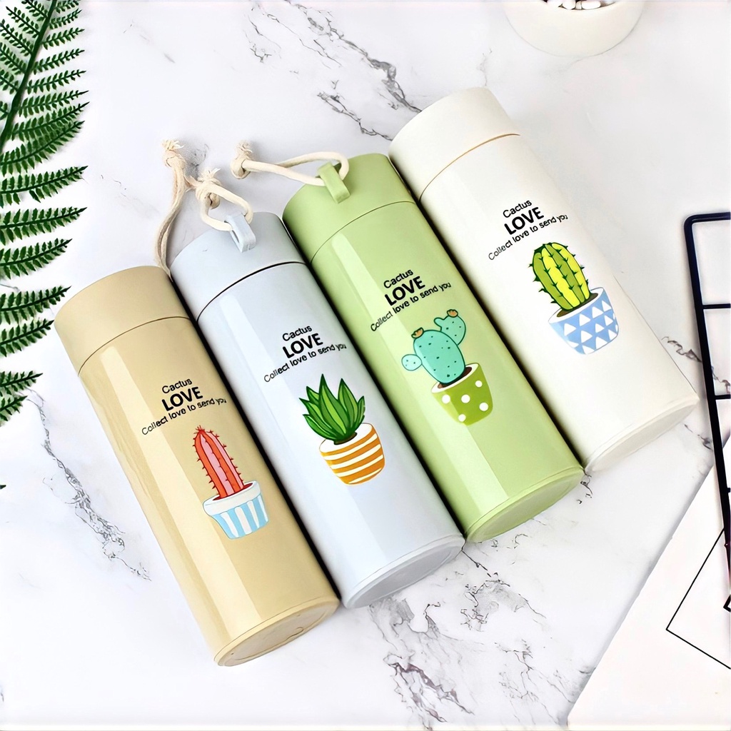 ( BISA COD ) PROMO BOTOL MINUM KACA GLASS KAKTUS LUCU UNIK MY BOTTLE 450ml / BOTOL AIR MINUM PANAS DAN DINGIN / TERMOS BOTOL TERMOS AIR PANAS DAN DINGIN GLASS CACTUS LUCU UNIK KADO