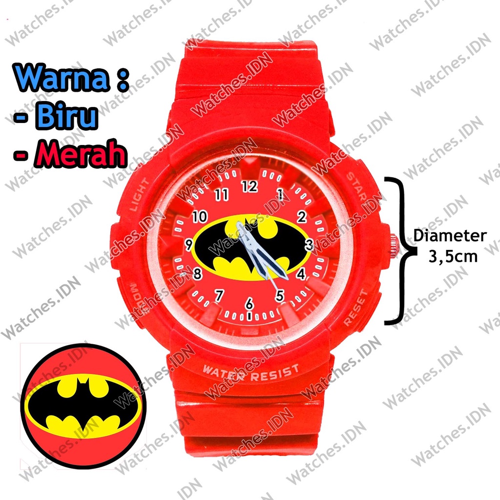 Jam Tangan Anak Laki Laki Karakter Batman  Lucu Model Terbaru Varian Warna