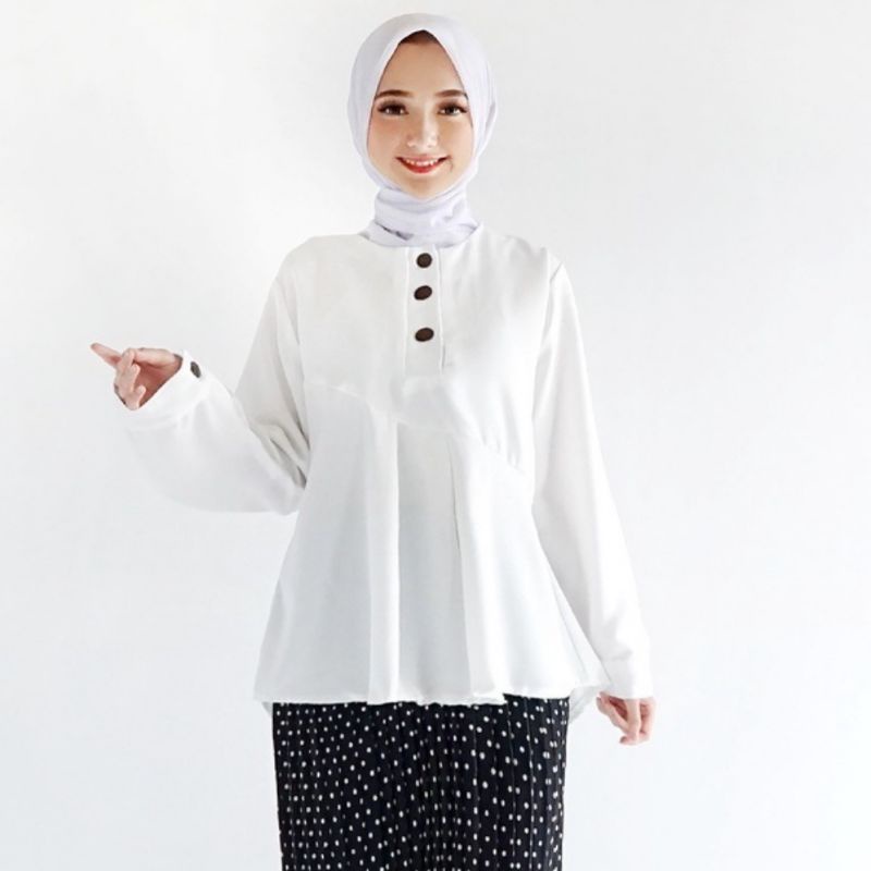 ATASAN WANITA HIJAB KANCING 3 A805/709(BAHAN MOSCREP PREMIUM)