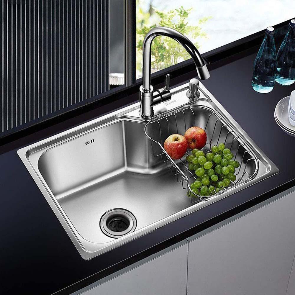 [Elegan] Saringan Anti Sumbat Pembuangan Splash Dapur Kamar Mandi Bathtub Colander Drain