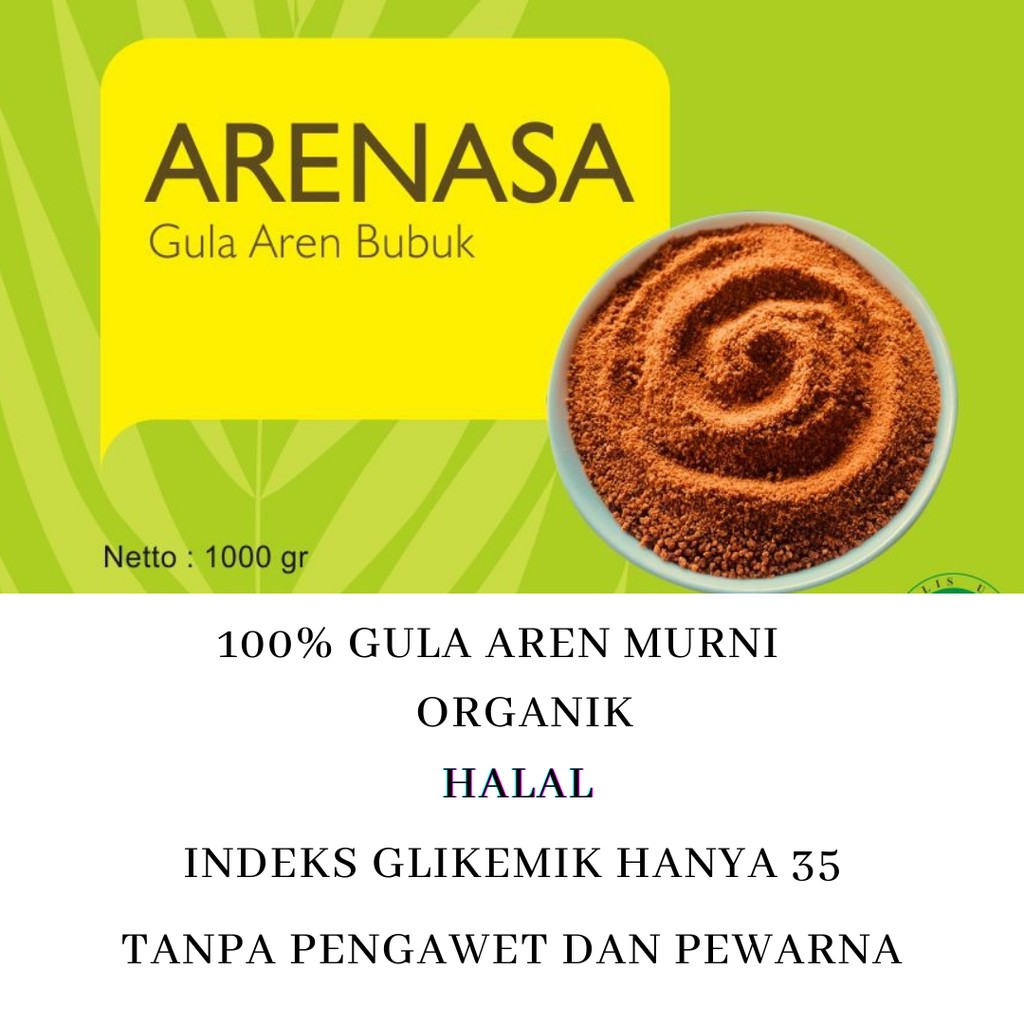 250/500 g Gula Aren Bubuk / Arenga Sugar Organik / Brown Sugar