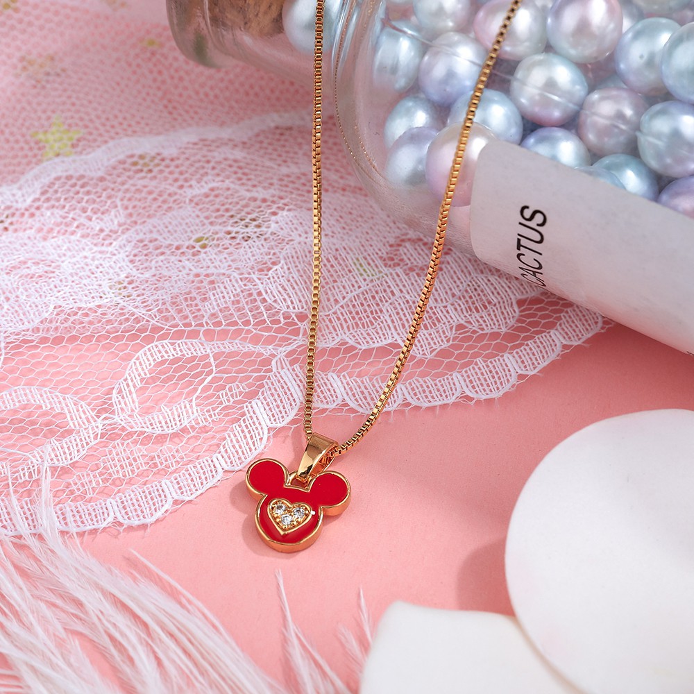 set perhiasan anak titanium kalung anti karat gelang wanita anting korea fashion cincin paket aksesoris wanita murah D487