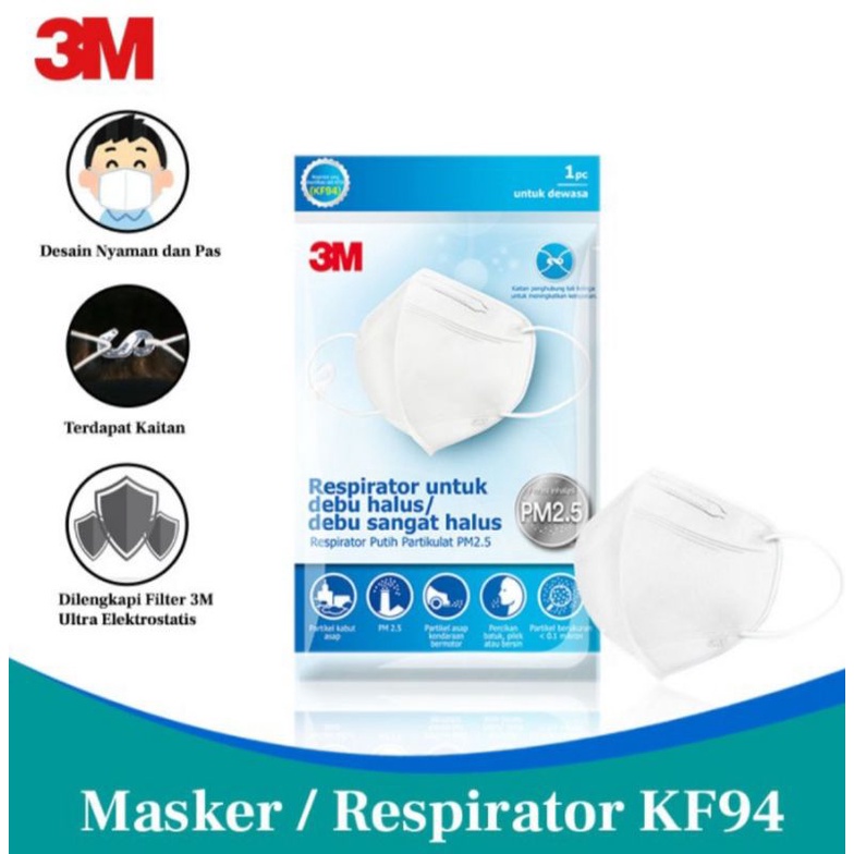 3M Nexcare Masker Kesehatan Respirator KF 94 MA 10
