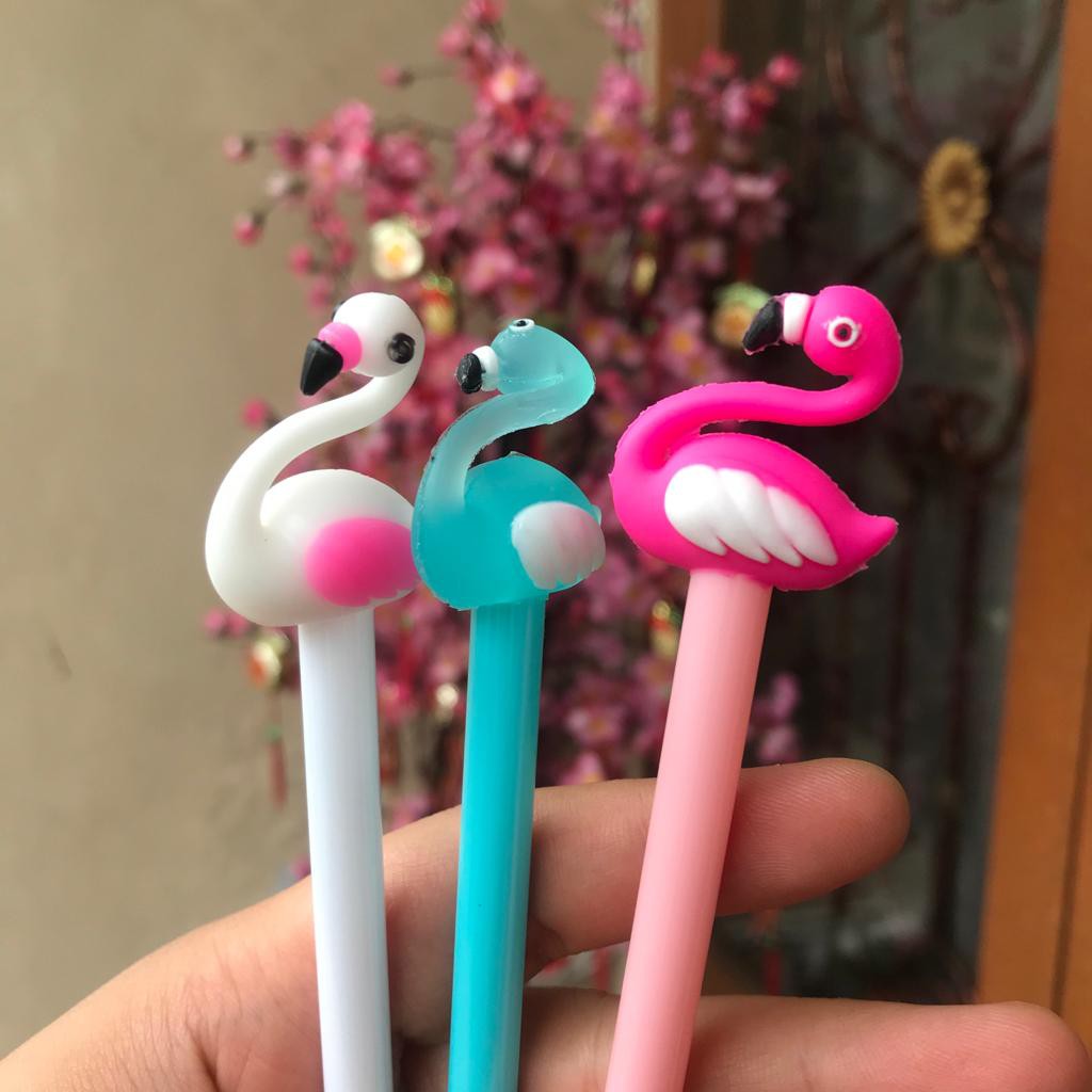 

PULPEN KARAKTER FLAMINGO PENA PEN GEL TINTA MURAH UNIK LUCU READY STOCK 3 WARNA