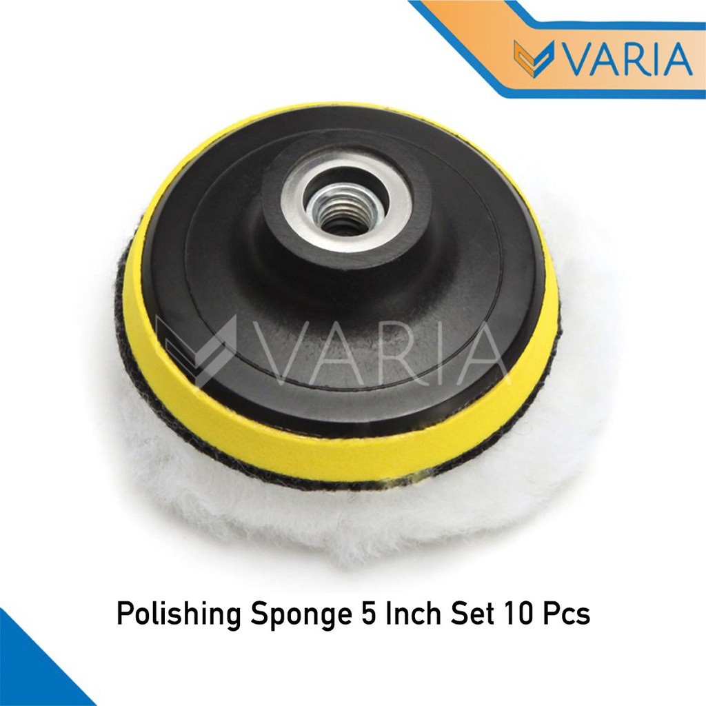 Spon Poles 5 Inch Set 10 Pcs Sponge Polishing Car Buffing Pads Foam