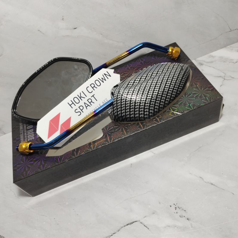 spion carbon motif BLUE X PANJANG/BLUE X PENDEK/TWOTONE PANJANG/TWOTONE PENDEK- BEAT VARIO SCOOPY-1