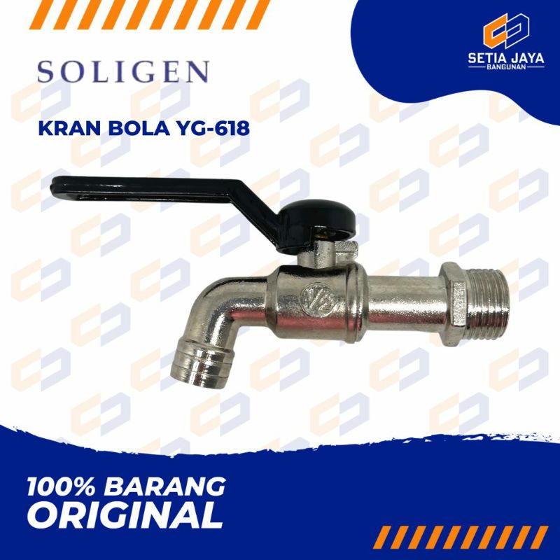 Kran / Keran Air Besi / Bola Dinding / Tembok Soligen YG-618 / YG618