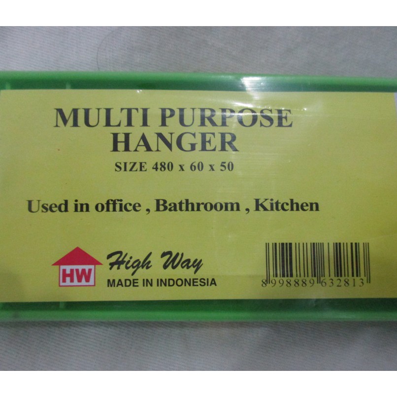 Multi Purfose Hanger  Kap Stok Size 48x6x5cm High Way/Tempat Gantungan Baju Handuk Centong Gelas DLL