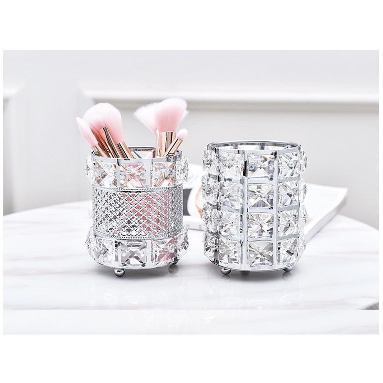 Crystal Vase Brush Tempat Penyimpanan Bursh/ Pena/ Make up Tools