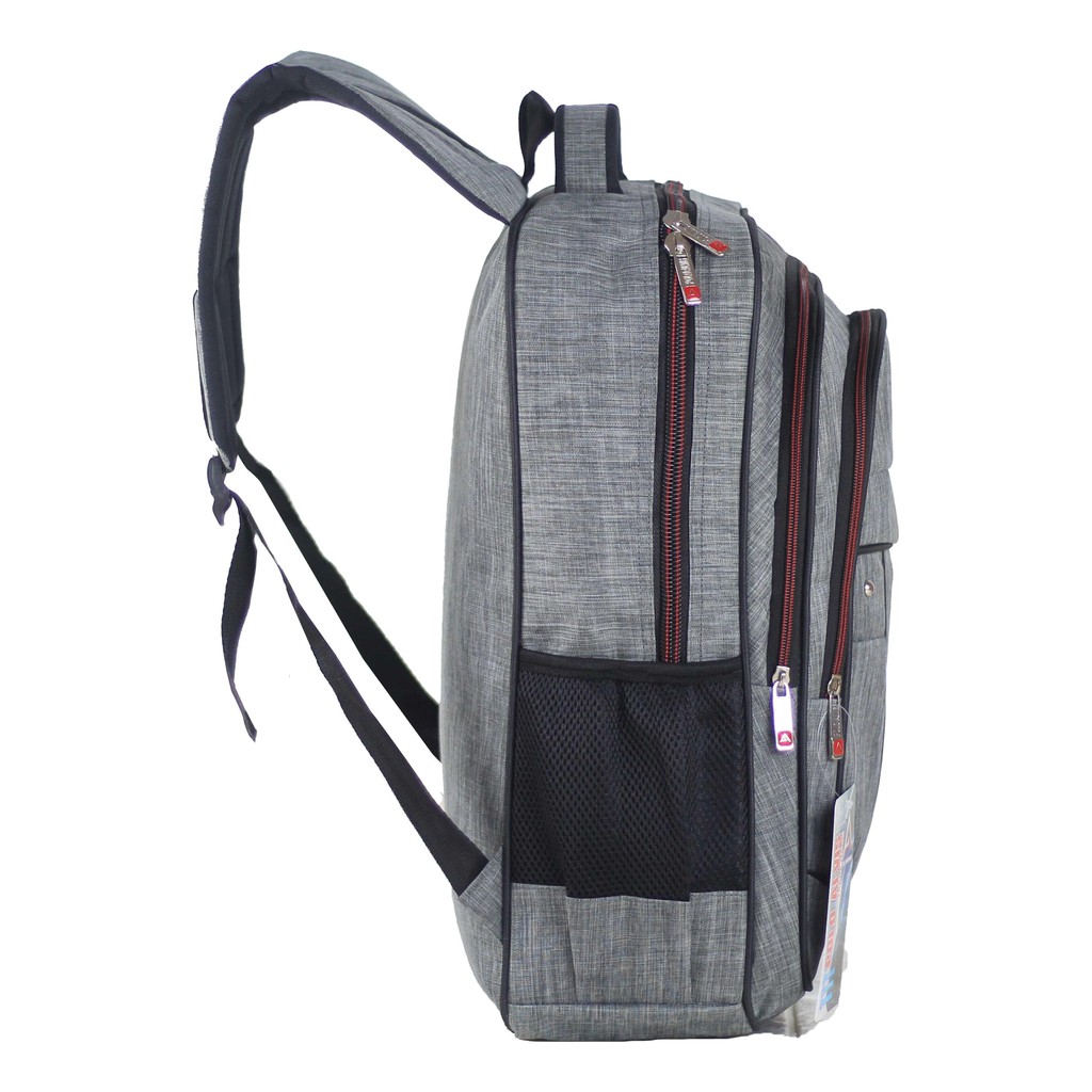 Ransel Punggung Backpack Alvis Bordir ABU Laptop Kuat Tas Ransel Sekolah Gendong Ransel Kerja