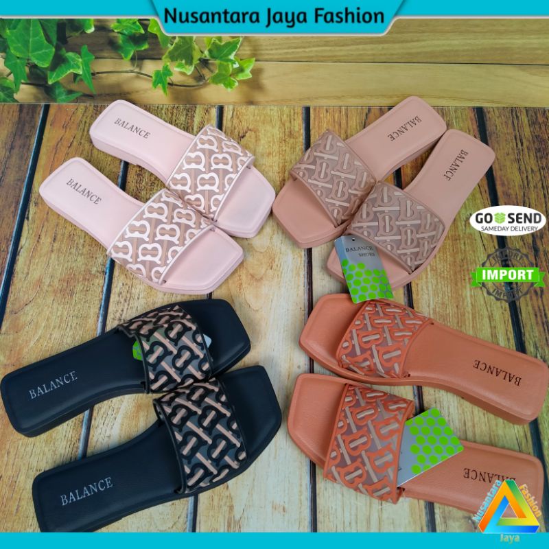 Sandal Flat Wanita Terbaru Jelly Import - Sandal Balance 268 16