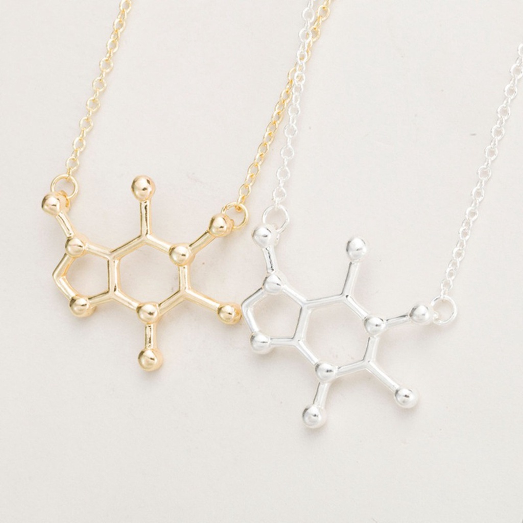Hu Hu Hu Hu Hu Alat Bantu Pasang Kacamata♡ Kalung Bentuk Molekul Bahan Alloy Tahan Korosi Ramah Lingkungan Untuk Wanita