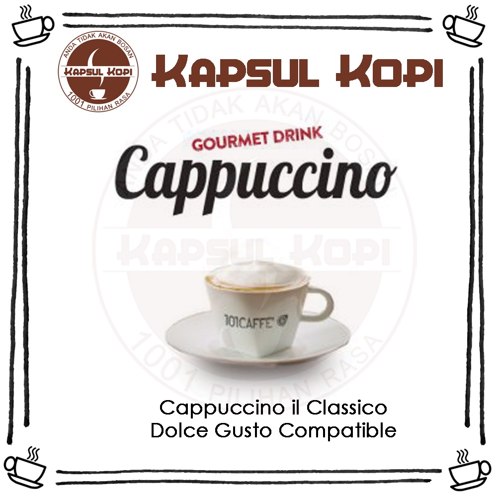 

Ecer Cappuccino il Classico Kapsul Kopi Impor Dolce Gusto Compatible