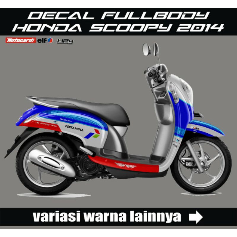 DECAL SCOOPY STIKER SCOOPY FULL BODY 2014 - 2016 VARIASI MANDALIKA