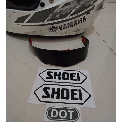 spoiler helm Yamaha Cargloss+ stiker helm Shoei 1set