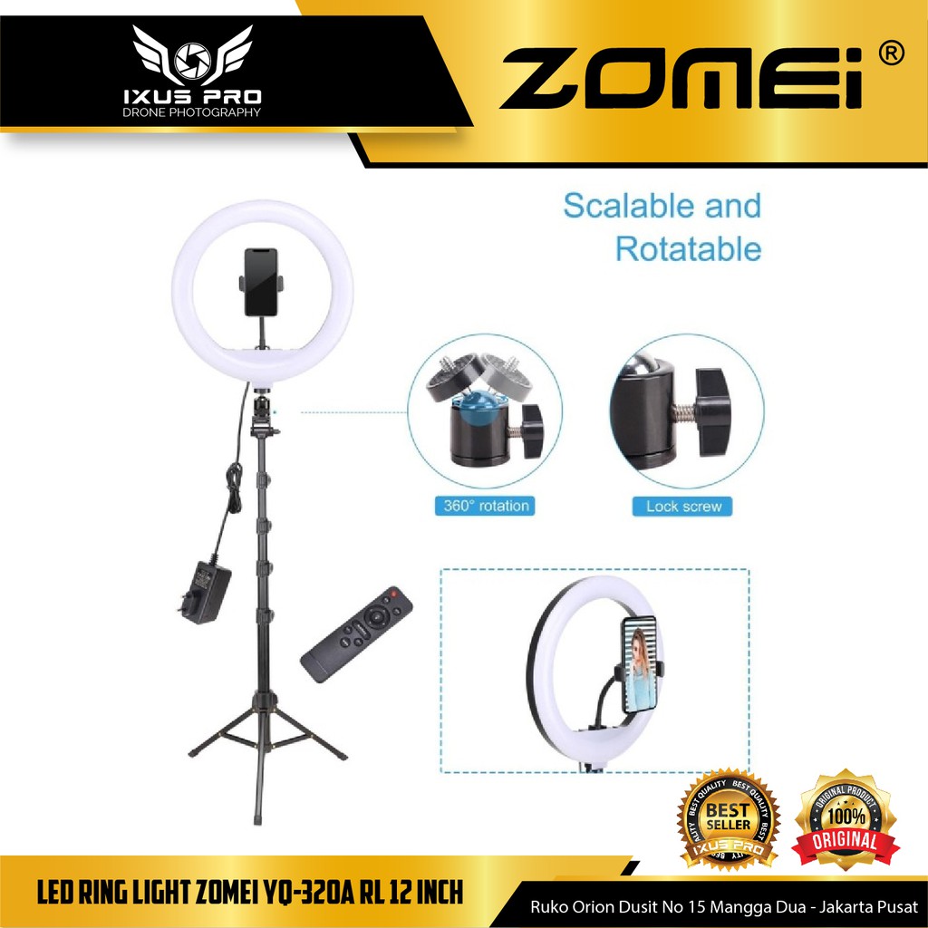 LED Ring Light Zomei YQ-320A RL 12" With Stand